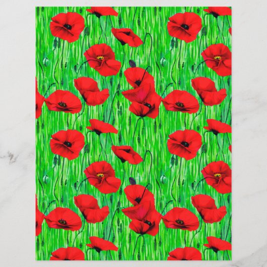 緑の野に咲くケシ (正面)