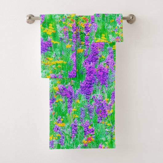 緑の野に咲く夏の野草 バスタオルセット (インサイチュ)