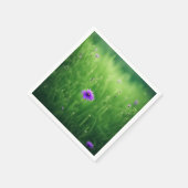 緑の野に咲く紫の野の花 スタンダードカクテルナプキン (角)