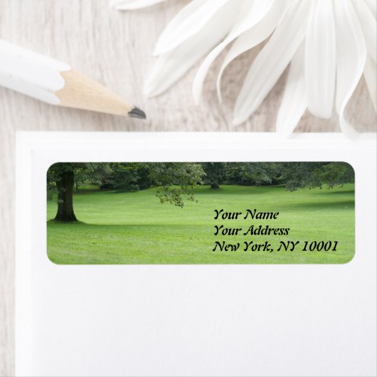 緑の野の木 ラベル (インサイチュ)