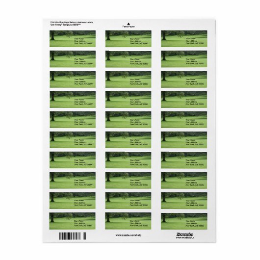 緑の野の木 ラベル (フルシート)