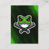 緑の野球トレーディングカードフォトベースボールロゴ コーリングカード (裏面)