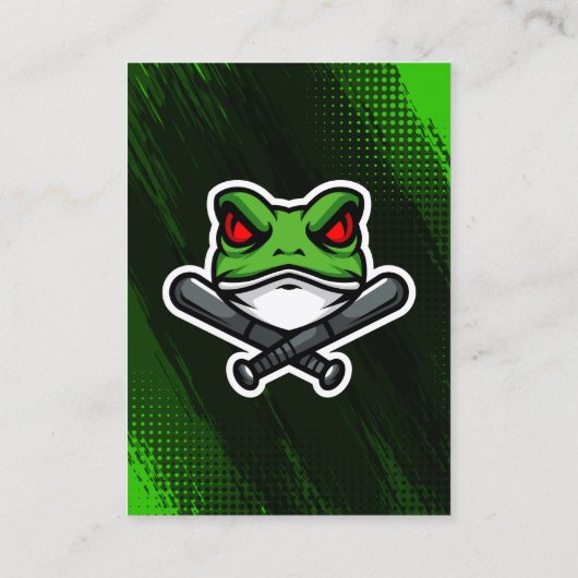 緑の野球トレーディングカードフォトベースボールロゴ コーリングカード (裏面)