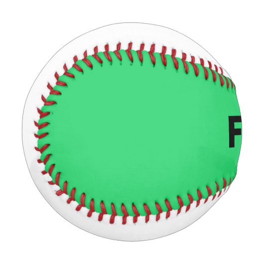 緑の野球場で黒を塗る 野球ボール (正面左)