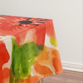 緑の野生のサンゴの花の水色 テーブルクロス (インサイチュ)