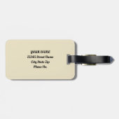 緑の野生のサンゴの花の水色 ラゲッジタグ (裏面横)