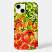 緑の野生のサンゴの花の水色 Case-Mate iPhoneケース (裏面)