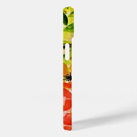 緑の野生のサンゴの花の水色 Case-Mate iPhoneケース (裏面 / 右)