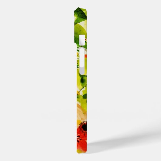 緑の野生のサンゴの花の水色 Case-Mate iPhoneケース (裏面 / 左)