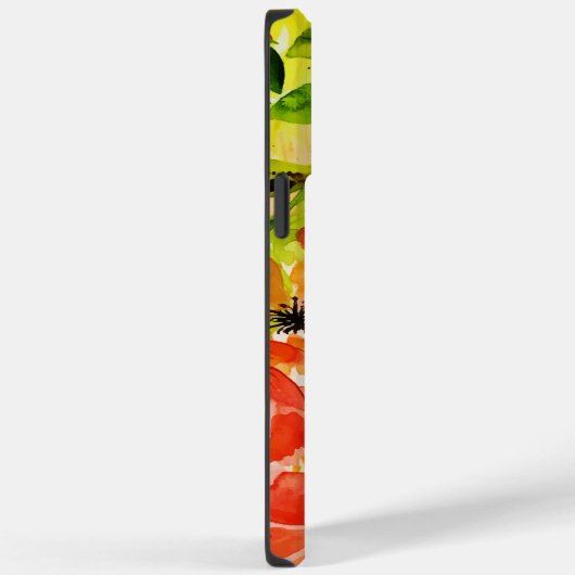 緑の野生のサンゴの花の水色 Case-Mate iPhoneケース (裏面 / 右)