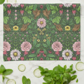 緑の野生の庭 キッチンタオル (折り畳み)