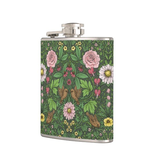 緑の野生の庭 フラスク (左)