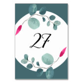 緑の野生の森の雰囲気 テーブルナンバー (裏面)