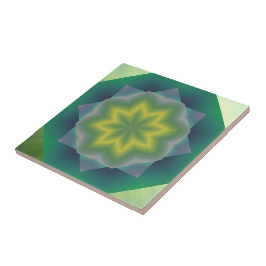 緑の野花 タイル (側面)