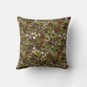 緑の野草園模様 クッション (裏面)