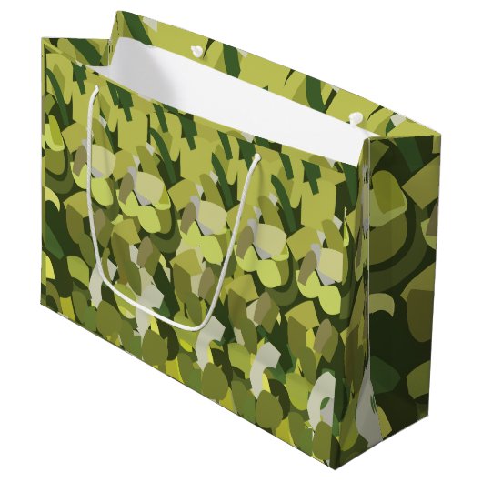 緑の野菜ベジタブル ラージペーパーバッグ (正面アングル)