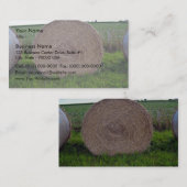 緑の野転が原での干し草俵 名刺 (正面/裏面)