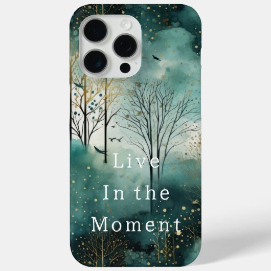 緑の金の木と鳥のクリスマス Case-Mate iPhoneケース (裏面)