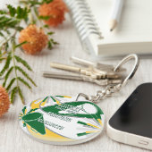 緑の金または任意の色のバスケットボールチアリーダー キーホルダー (正面右)