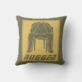 緑の金ゴールドでごつごつした男の保持ヘッド |考えの男 クッション (裏面)