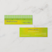 緑の金ゴールドとストライプビーズカスタマイズ可能なスリムライン スキニー名刺 (正面/裏面)