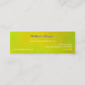 緑の金ゴールドとストライプビーズカスタマイズ可能なスリムライン スキニー名刺 (裏面)