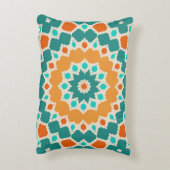 緑の金ゴールドと赤の花とダイヤモンド アクセントクッション (裏面(縦))