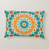 緑の金ゴールドと赤の花とダイヤモンド アクセントクッション (裏面)