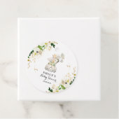 緑の金ゴールドのサファリの動物がベビーシャワーでドライブ フェイバータグ (インサイチュ)