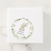 緑の金ゴールドのサファリの動物がベビーシャワーでドライブ フェイバータグ (インサイチュ)