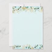 緑の金ゴールドのサファリの動物がベビーシャワーでドライブ 招待状 (裏面)