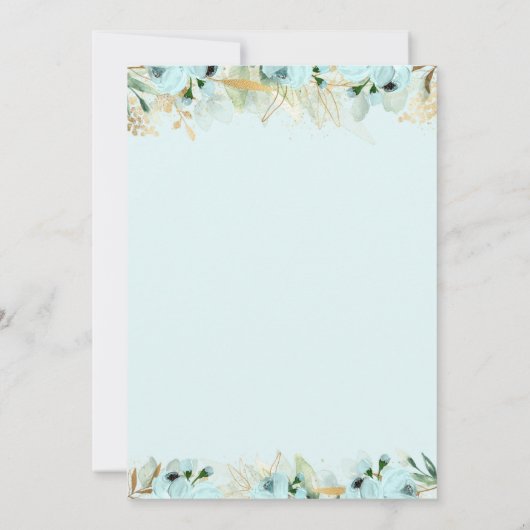 緑の金ゴールドのサファリの動物がベビーシャワーでドライブ 招待状 (裏面)