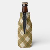 緑の金ゴールドのバイアスストライプ板 ボトルクーラー (ボトル裏面)