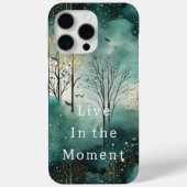 緑の金ゴールドの木と鳥のクリスマス Case-Mate iPhoneケース (裏面)