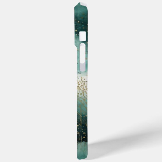 緑の金ゴールドの木と鳥のクリスマス Case-Mate iPhoneケース (裏面 / 左)