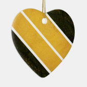 緑の金ゴールドの白い線 セラミックオーナメント (右)