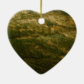 緑の金ゴールドの白い線 セラミックオーナメント (裏面)