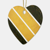 緑の金ゴールドの白い線 セラミックオーナメント (左)