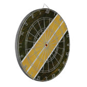 緑の金ゴールドの白い線 ダーツボード (正面左)