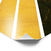 緑の金ゴールドの白い線 フォトプリント            (角)