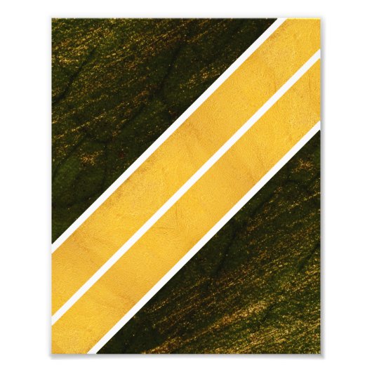 緑の金ゴールドの白い線 フォトプリント            (正面)