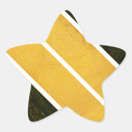 緑の金ゴールドの白い線 星シール