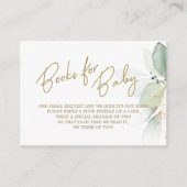 緑の金ゴールドの紅葉ベビー エンクロージャーカード (正面)