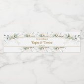 緑の金ゴールドの葉の水瓶ラベル ペットボトルラベル (シングルラベル)