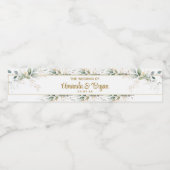 緑の金ゴールドの葉の水瓶ラベル ペットボトルラベル (シングルラベル)