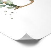 緑の金ゴールドの葉ベビーシャワー歓迎ポスター ポスター (角)