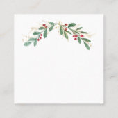 緑の金ゴールドの葉、ありがとうございます名刺 スクエア名刺 (裏面)