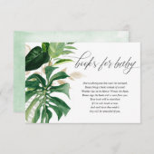 緑の金ゴールドの離れ熱帯ベビー本 エンクロージャーカード (正面/裏面)