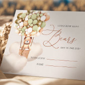 緑の金ゴールドはバルーンの数を推測するチケット エンクロージャーカード