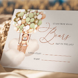 緑の金ゴールドはバルーンの数を推測するチケット エンクロージャーカード